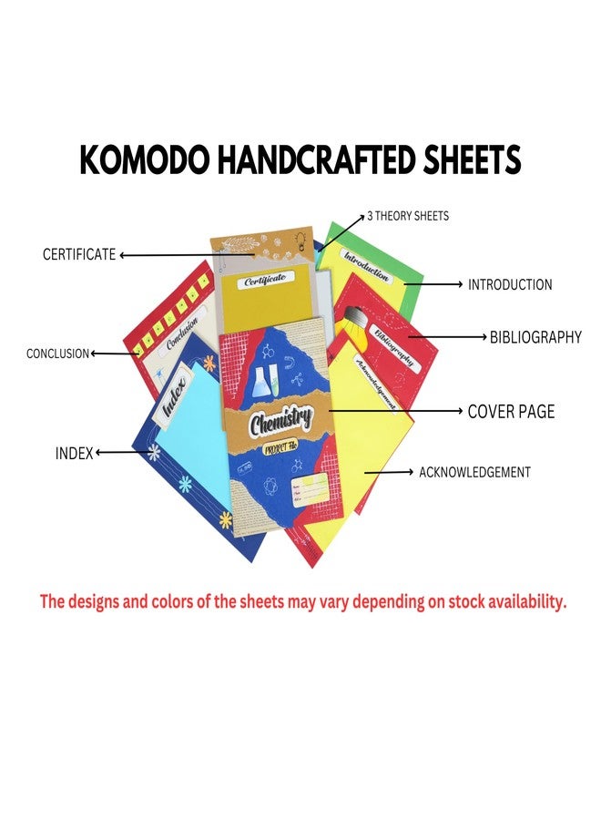 KOMODO CRAFT KOMODO Handcrafted Project Sheets/Chemistry / A4 Size Sheets / 180 GSM/Pack For 10 Sheets/Ideal For School Project, Stationery/Students - Image 3